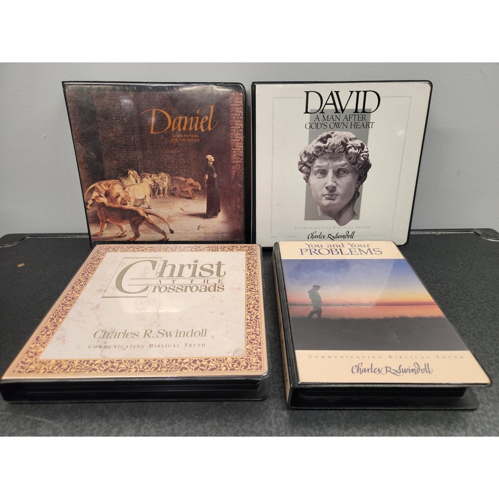 Lot of (4) Charles Swindoll Cassette Tape Sets Religious Good‎ Biblical Studies